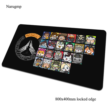 Alfombrilla de ratón gaming Overwatch 80x40cm, alfombrilla grande para ratón, regalo de Halloween, tapete gamer amplio para escritorio de ordenador, mousepad para notebook y PC