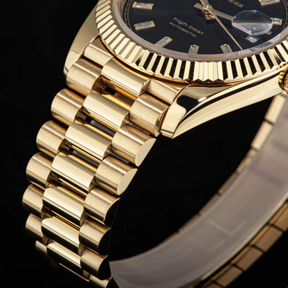 Sugess 40mm Men's Watches Automatic Date Mechanical Day Wristwatch Peacock SL3034 Movement Sapphire Waterproof Luxury Retro New