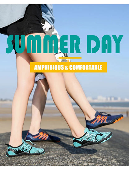 EOCENE men and women barefoot outdoor sports aqua shoes, quick-dry beach swimming fitness wading hiking cycling water sneakers