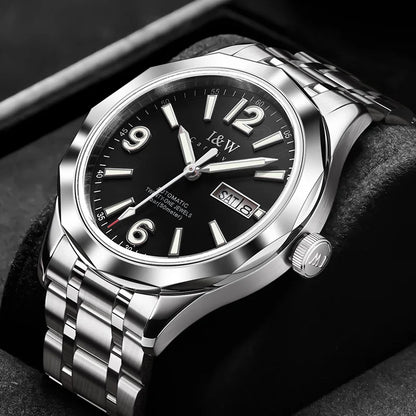 Relógio mecânico de luxo para homem Reloj CARNIVAL em tungsténio, movimento automático MIYOTA 8205, à prova de água.