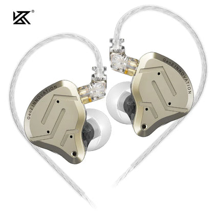 KZ ZSN Pro 2 Hybrid-In-Ear-Kopfhörer mit Kabel – 1BA+1DD HiFi-Bass, geräuschunterdrückende Ohrhörer mit Mikrofon