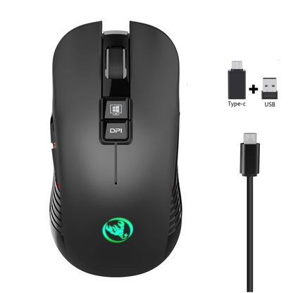 2.4G USB-C brezžična miška, polnilna gaming miška 3600DPI, 7 gumbov, Type-C, tiha miška za Macbook, prenosnik, PC, igre in računalnik