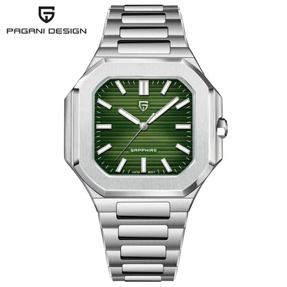 PAGANI DESIGN New V2 Men's Square Quartz Watch Top Luxury Brand Sports Waterproof Sapphire Stainless Steel Quartz Watch