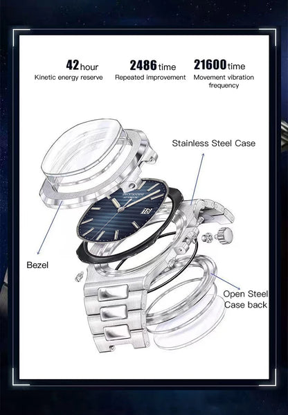 Specht&Sohne 2025 Nuevo reloj clásico de lujo para hombre, reloj automático para hombre en acero inoxidable con zafiro, 8215 reloj de pulsera mecánico