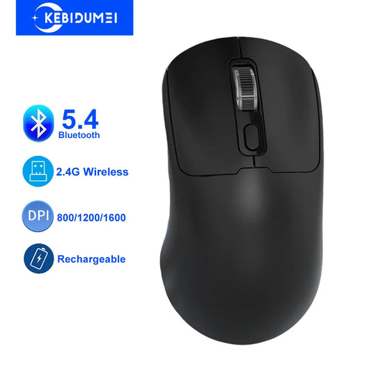 Bluetooth 5.4 -hiiri 2.4G langaton hiiri, kaksitilainen hiljainen hiiri, ladattava pelihiiri PC-tietokoneelle, kannettavalle ja Macbookille