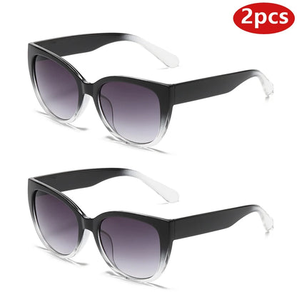 Retro Fashion Cat Eye Sunglasses Women Brand Sun Glasses Gradient Lens Simple Wide Leg Design Unisex Cateye Female Shades UV400