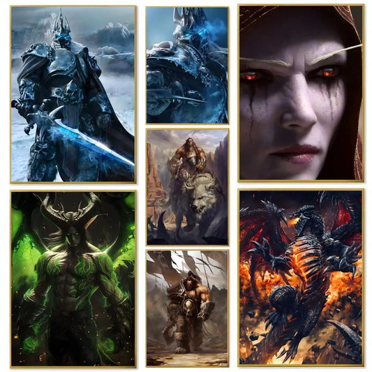 ANIME W-World Of W-Warcraft Wow Αφίσα Χάρτινη Εκτύπωση Διακόσμηση Τέχνης για Σπίτι, Σαλόνι, Υπνοδωμάτιο, Είσοδο, Μπαρ, Καφέ