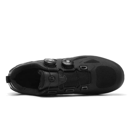Zapatillas de ciclismo de montaña para hombre sin cierre, sin calas, para bicicleta de carretera RB Speed; zapatillas de ciclismo sin calas, tipo sneaker, para pedales planos MTB, mujer
