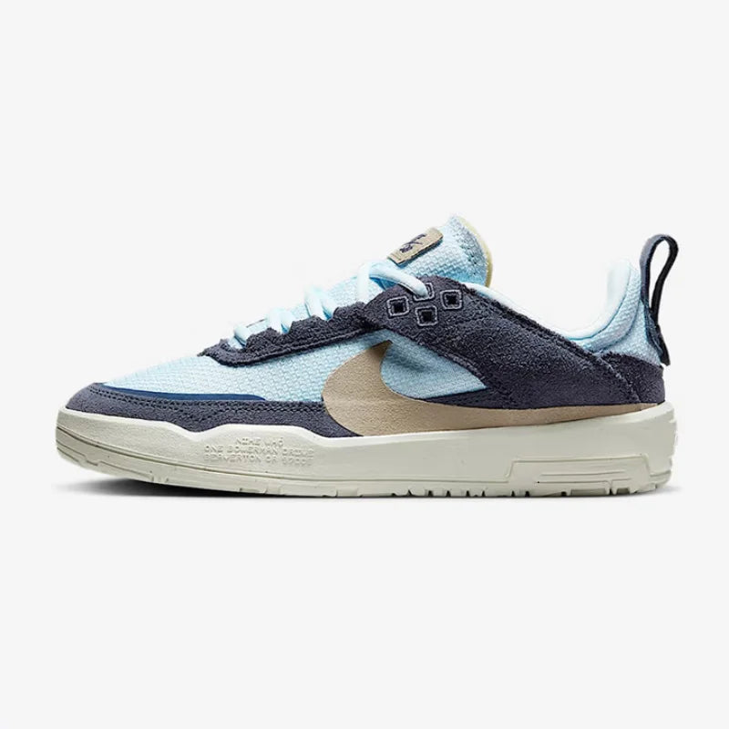 La nuova serie SB di Nike offre grip elevato, comfort e resistenza per scarpe da skateboard outdoor da donna. Materiale in mesh leggero, resistente per gli spostamenti quotidiani, scarpe basse flat. SB Day One trendy blu, versatile, sportiva