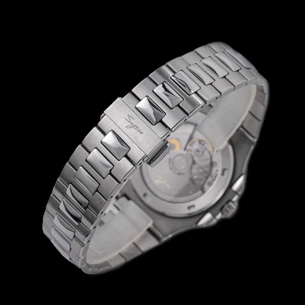 Orologio da uomo Sugess automatico meccanico, movimento Miyota 9015, quadrante MOP, luminoso, impermeabile 5bar, bracciale di lusso S466