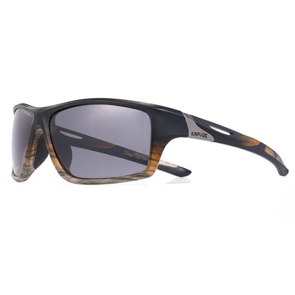 Kapvoe Polarisierte Angel-Sonnenbrille Radfahren Herren Damen UV400 Fahrradbrille Sportbrille Fahrradbrille MTB-Fahrradbrille