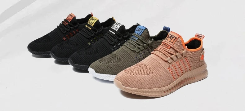 Zapatillas de moda ligeras para hombre, calzado casual transpirable con cordones, zapatos de caminar para hombre, calzado casual de verano