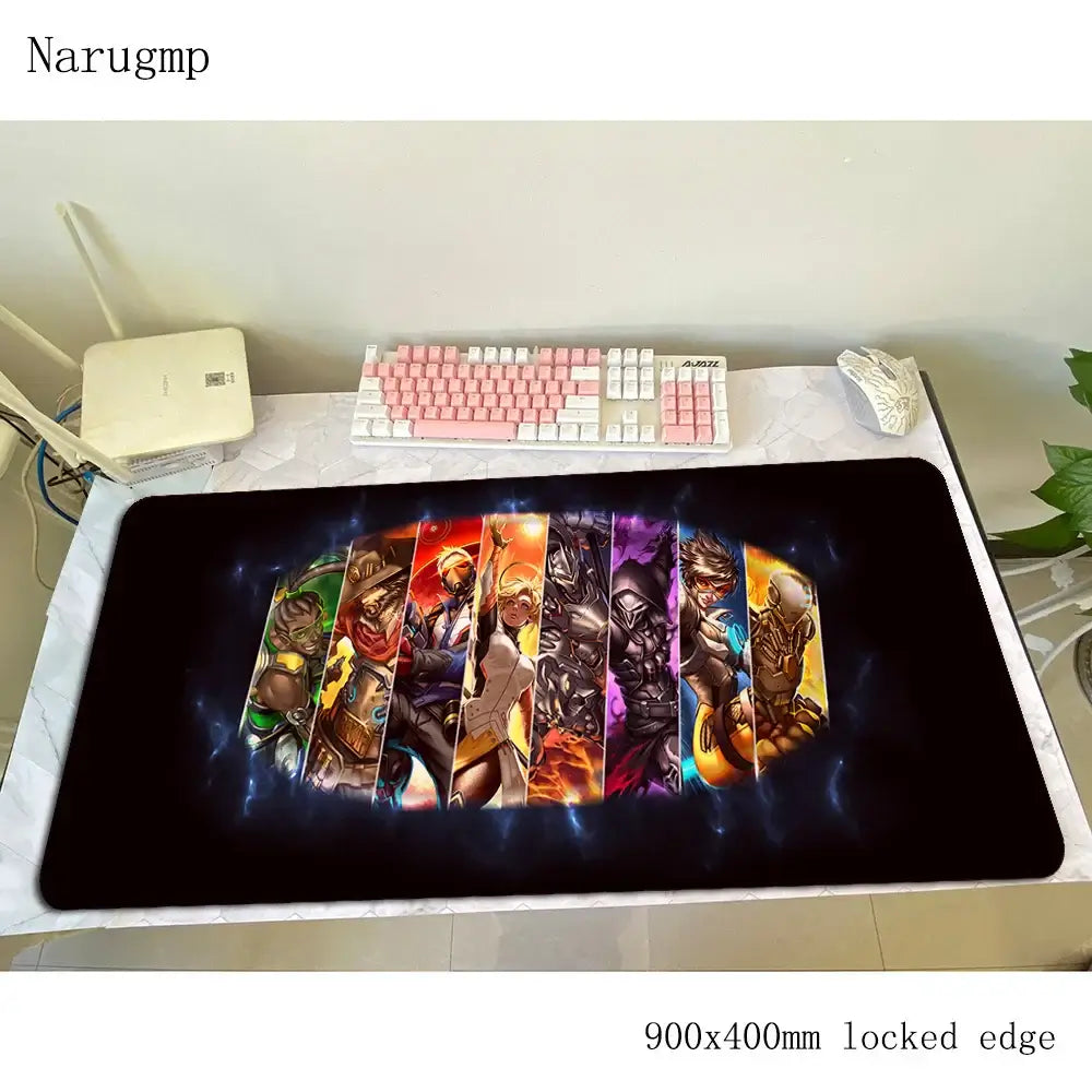 Overwatch podloga za miš, rođendanski računalni podložak 900x400x3mm, velika gaming podloga za miš, poklon, podloga za miš i tipkovnicu za PC gamere