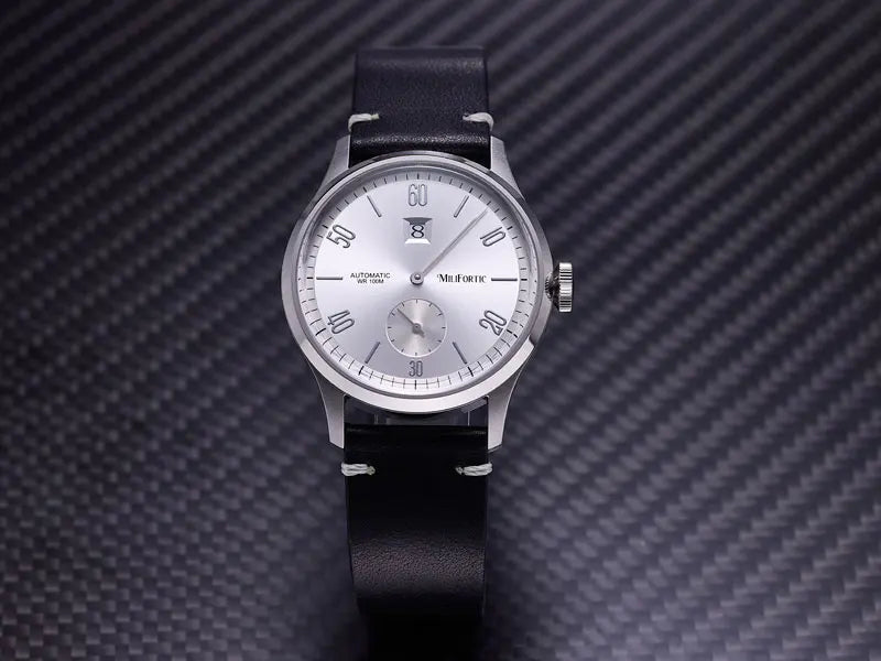 Milifortic 38MM Minimalist Jumping Hour Auto Watch Man R088 Sapphire Crystal 10ATM Vintage Stainless Steel Mechanical Watches
