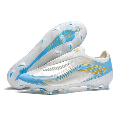 Chaussures de football pour hommes de haute qualité, sans lacets, à enfiler, crampons de football antidérapants pour terrain synthétique TF/FG, chaussures d'entraînement, Chuteira Campo F50