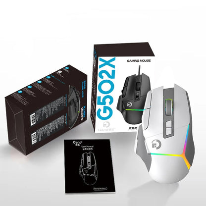 Mouse de gaming wireless ergonomic, reîncărcabil prin USB, Bluetooth, cu senzor optic, programabil, cu conexiune prin cablu, pentru Windows