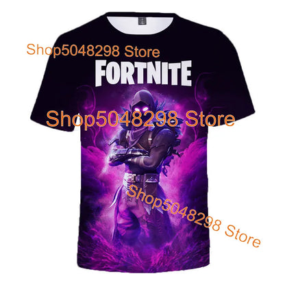 T-shirt Fortnite Bushranger per bambini, stampa 3D Banana Peely, T-shirt da uomo e donna, maglietta Battle Royale, top estivo, regalo di compleanno