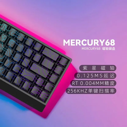 Tastiera meccanica IROK Carotmas Mercury68 con switch magnetici 8K, 68 tasti, RT 0.004mm, bassa latenza, gaming cablata personalizzata per PC, ideale come regalo