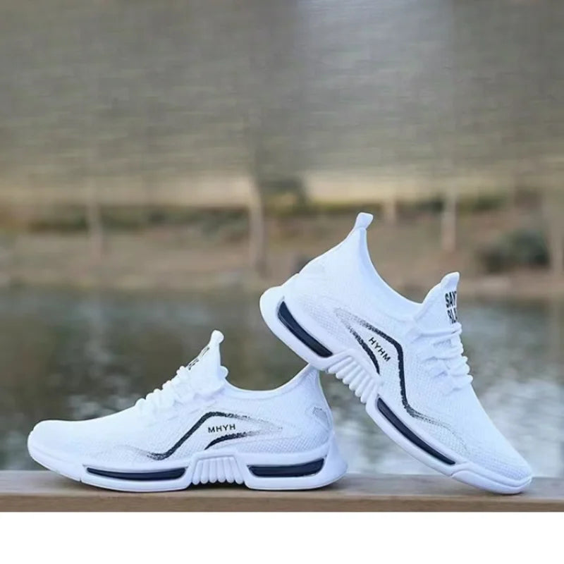 Chaussures de course de loisirs pour hommes, baskets respirantes à la mode, semelle souple, en maille, résistantes, polyvalentes, de sport, nouvelle collection été