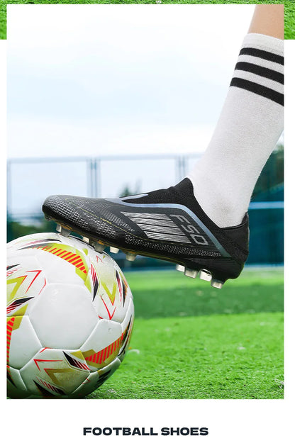 Men Soccer Shoes Training Football Boots Indoor Sneakers TF Long Spikes Match Futsal Ultralight Breathable Cleats Drop Shipping