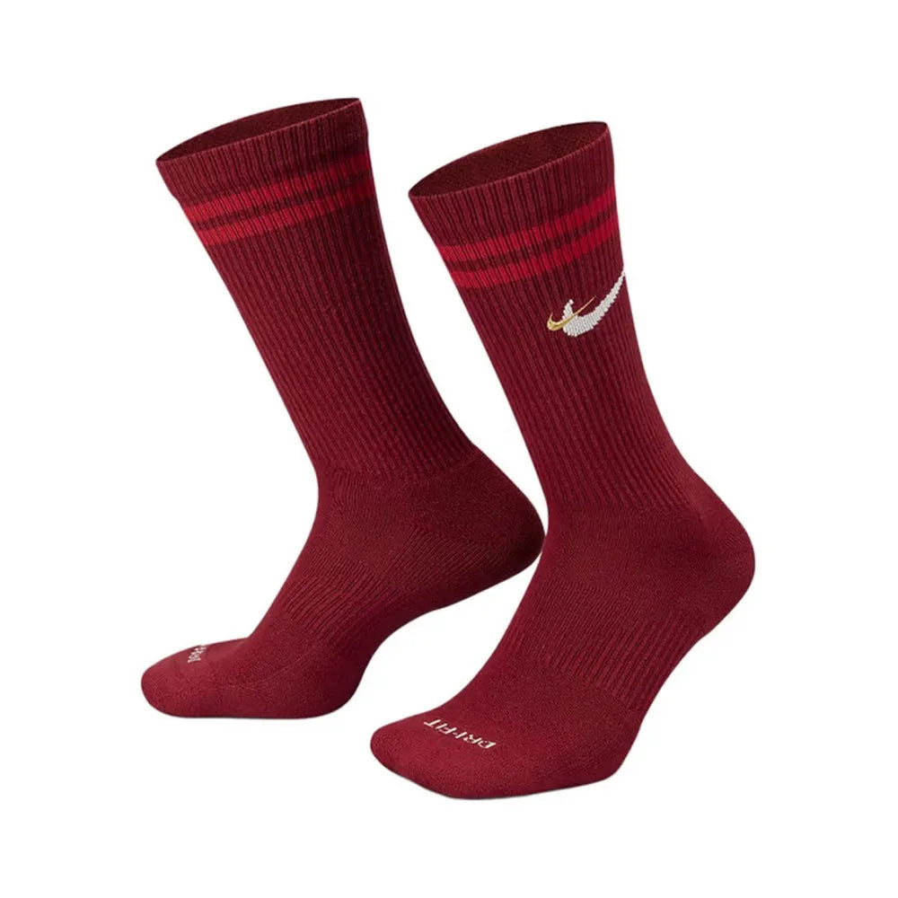Nike Fashionable Casual Men's and Women's Sports Socks (Comfortable and Breathable) 3-Pack DH3822-902