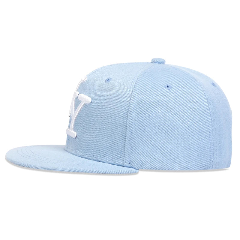 Boné unissexo de beisebol ajustável com bordado de letras, estilo hip-hop, casual, para exterior, primavera/outono, com proteção solar