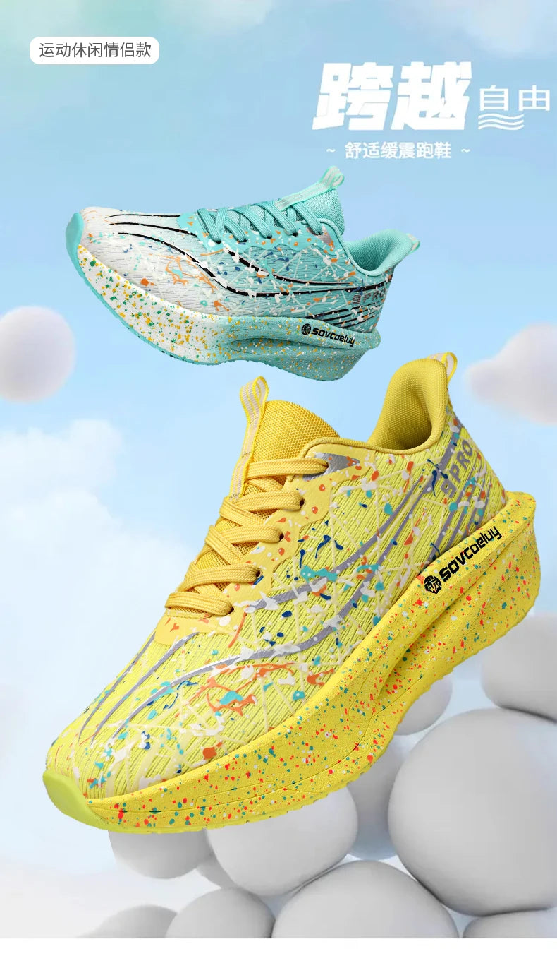 Zapatillas de running con placa de carbono 2026, amortiguación para maratón, deportivas para hombre y mujer, transpirables, ligeras, cómodas, atléticas y antideslizantes