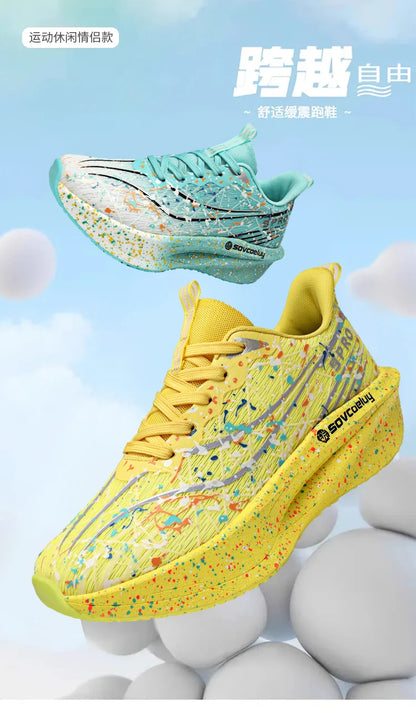 Zapatillas de running con placa de carbono 2026, amortiguación para maratón, deportivas para hombre y mujer, transpirables, ligeras, cómodas, atléticas y antideslizantes