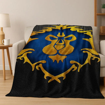 Flanelová deka WOW World of Warcraft Arthas Demon Illidan Sylvanas, útulná měkká přikrývka pro domácnost, ložnici, postel, pohovku, přehoz nebo dárek