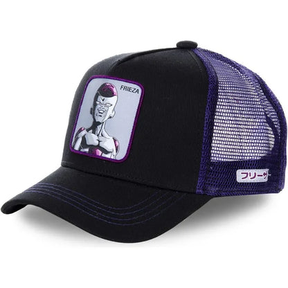 Dragon Ball Buu Goku-kasket – sommerrejse-kasket med skygge til mænd, broderet, hiphop-stil, solskærm, justerbar trucker-meshkasket