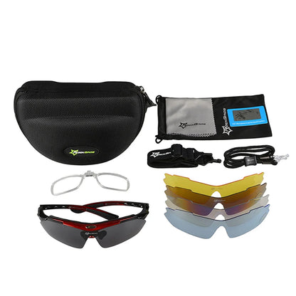 ROCKBROS Polarisierte Fahrradbrille Sonnenbrille Herren Damen MTB-Rad Rennrad-Brille Fahrradfahren Outdoor-Sport Wandern Schutzbrille 5 Gläser