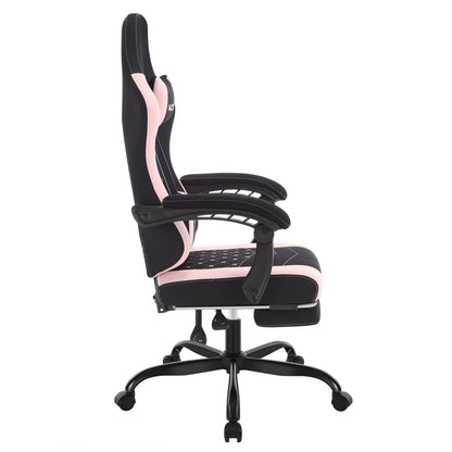 Silla de ordenador giratoria WOLTU con función de masaje, silla de oficina ergonómica con almohada y reposapiés, silla gaming ajustable en altura