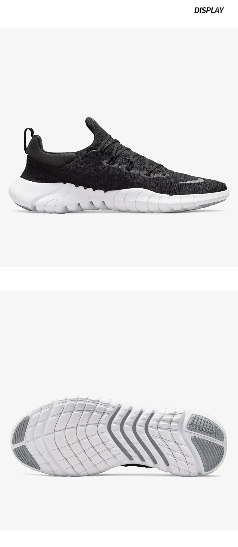 Nike, scarpe da corsa autentiche della stagione in corso, modello Free RN 5.0 in stile barefoot, codice CZ1884-001