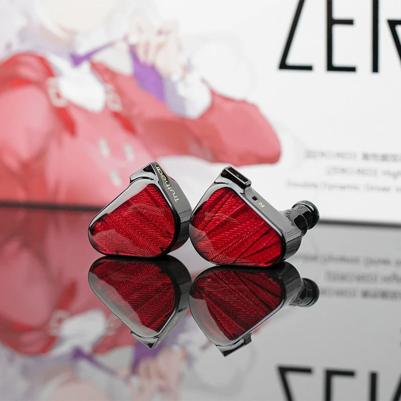 TRUTHEAR x Crinacle ZERO:RED Auricolari audiophile cablati in-ear con doppio driver dinamico 0.78 2Pin HiFi