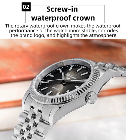 Orologio da uomo ADDIESDIVE AD2073 nuovo, vetro zaffiro, 36mm, VH31, quadrante sunburst, quarzo, impermeabile 10Bar, da immersione, luminoso