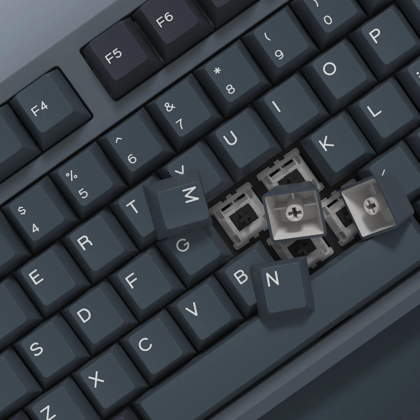 KBDiy 174 teclas/set teclas PBT GMK Apollo Double Shot minimalistas perfil ISO Cherry para teclado mecánico gaming, compatibles con MX