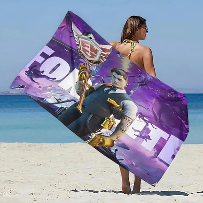 Nueva toalla de playa F-FortniteS de juego popular, microfibra sin arena, secado rápido, suave y resistente a la arena, toalla para piscina, regalo para mujer, viaje, gimnasio y ducha