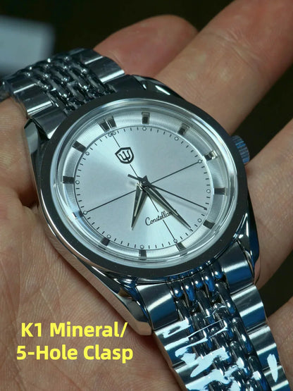 Watchdives WD1954 36mm VH31 Sweep Quartz Watch Sapphire Crystal 316L Steel 100M Water Resistant BGW9 Lume Men Watch