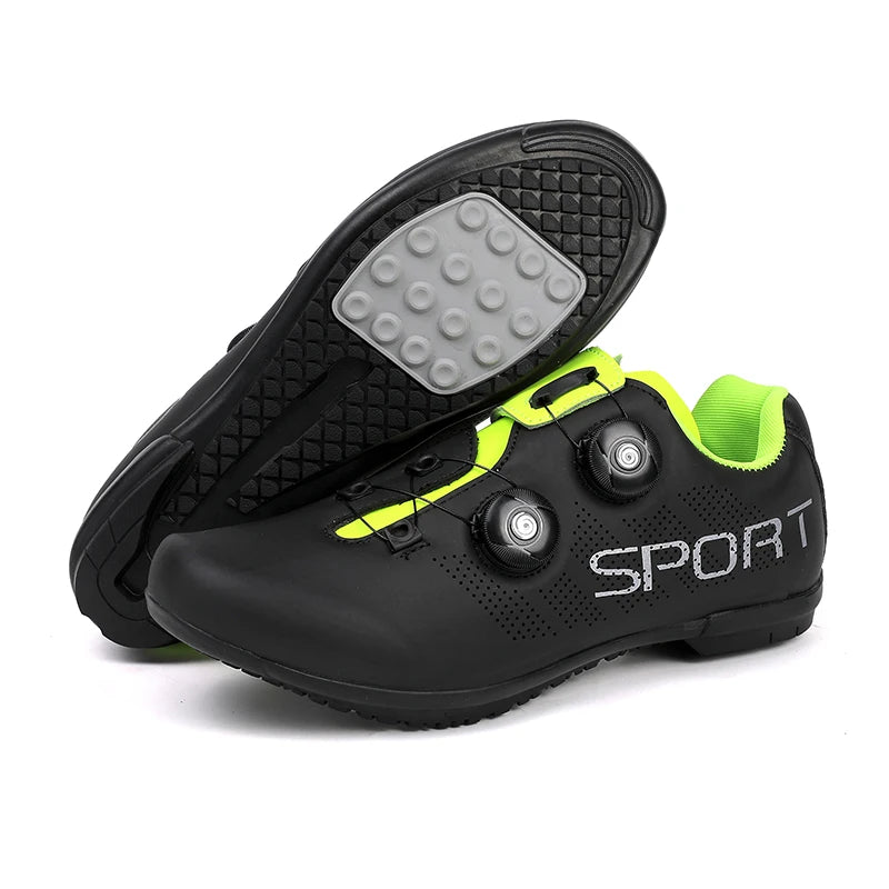 Zapatillas de ciclismo ultraligeras, transpirables y ligeras, con suelas rígidas compatibles con SPD para entrenamiento y competición en bicicleta de carretera y montaña