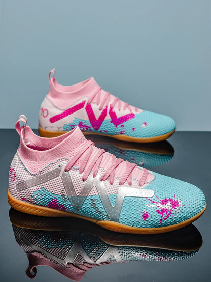 Zapatillas de fútbol para hombre, tacos de alto rendimiento, calzado profesional de fútbol sala, botas rápidas para campo de fútbol, zapatillas originales de entrenamiento para niño