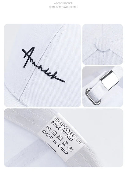 Men Women Embroidered Letter SunShade Breathable Baseball Cap Summer Outdoor Sport Sunscreen Curved Brim Adjustable Hat A31