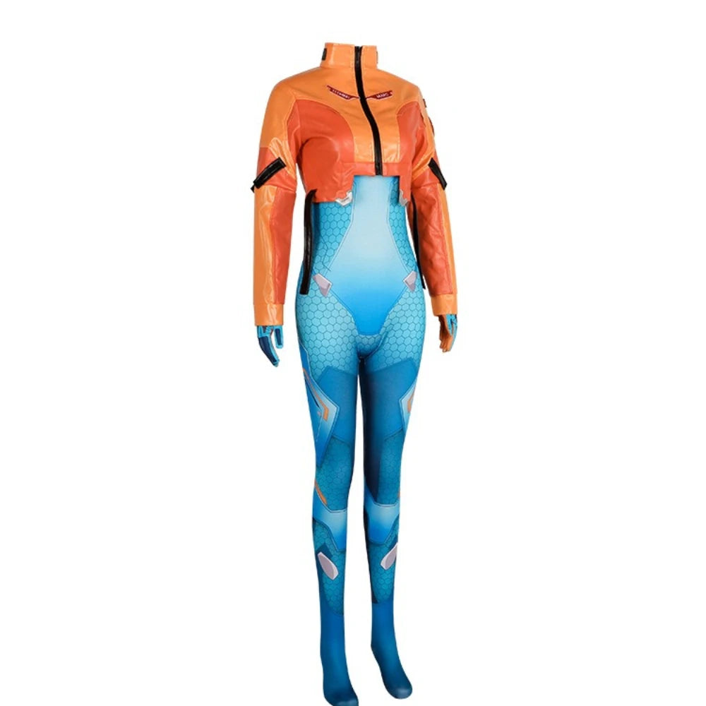 Disfraz de cosplay de Juno de Overwatch 2, set completo con peluca y traje, ropa de heroína de apoyo, atuendo de Halloween y carnaval para mujeres y niñas Juno Teo Minh