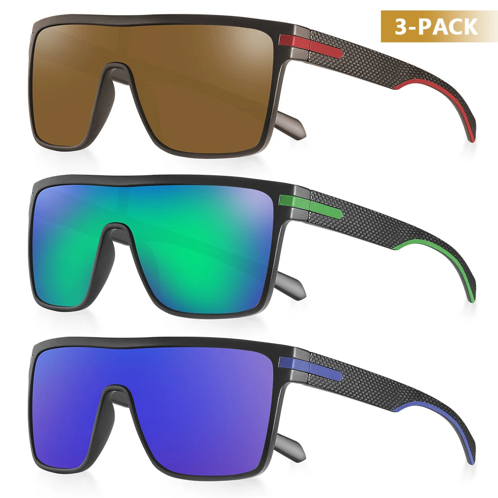 CRIXALIS Fashion Polarized Sunglasses For Men Square Oversized Anti Glare Driver Mirror Sun Glasses Women UV400 Goggles Male