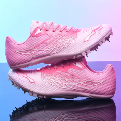 Outdoor Men Woman Track & Field Running Shoes Professional Competition Nail Sneakers Anti-Slip Student Training Shoes