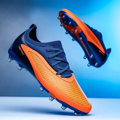 New Men's Football Boots Sport Adult Long Spikes Soccer Shoes Training Outdoor Cleats Breathable Non-Slip Boys Match Comfortable