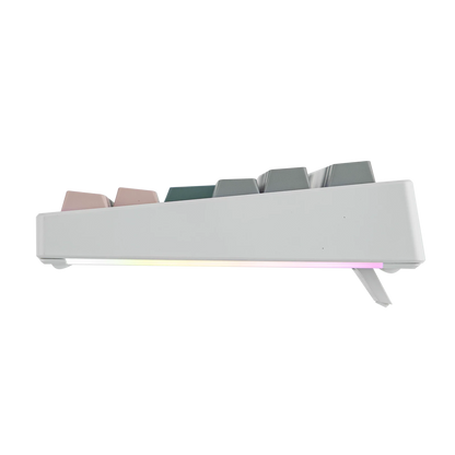 Teclado mecânico EPOMAKER TH87 TKL com layout ISO-UK, ligação com fio/BT/2.4Ghz sem fios, NKRO, bateria de 10000mAh e iluminação RGB