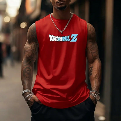 Canotta fitness da uomo Dragon Ball Z Super Blue Vegeta in stile rétro americano Y2K Harajuku, nuova collezione primavera-estate, T-shirt per uso quotidiano