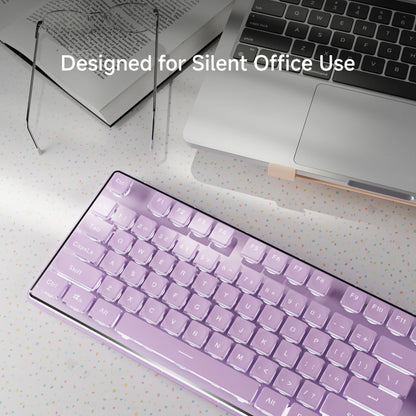 Teclado silencioso con cable EWEADN V3 para oficina y gaming, diseño de teclas tipo película, ergonómico, para Windows/portátil/PC/escritorio, accesorio de e-sports
