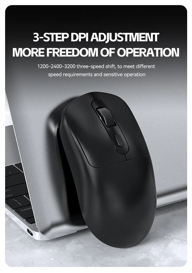 Mouse da gaming wireless Warvank X8 500 mAh ricaricabile TYPE-C, mouse da ufficio adatto a laptop e computer desktop