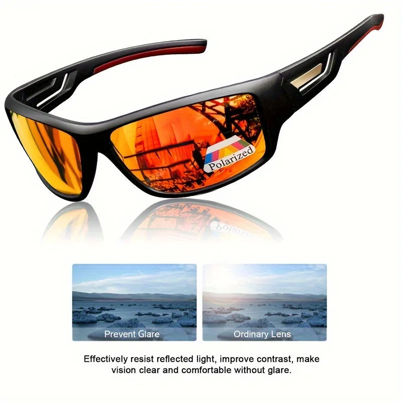 1/3 Sports Polarized Sunglasses Camouflage Wraparound Frame Multicolor Lenses for Driving Fishing UV Protection Unisex Eyewear